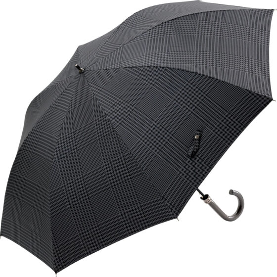 9174 / 9184 9174 60cm ミニ 耐風骨 ポンジ グレンチェック ブラックコーティング★★9184 70cm ジャンプ グラス骨 ポンジ グレンチェック ブラックコーティング