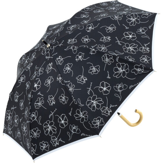 7356/7376/7386 7356 50cm ショート モノトーンフラワー ブラックコーティング★★7376 55cm ミニ モノトーンフラワー ブラックコーティング★★7386 60cm ジャンプ モノトーンフラワー ブラックコーティング