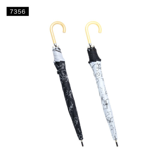 7356 50cm ショート モノトーンフラワー ブラックコーティング★★7376 55cm ミニ モノトーンフラワー ブラックコーティング★★7386 60cm ジャンプ モノトーンフラワー ブラックコーティング／イメージ03