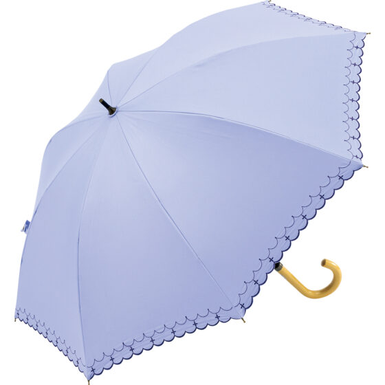 9056 S/L/F/P/R/O/B 50cm ショート 刺繍 サクラ骨 ブラックコーティング － スズラン／レース／スカラフラワー／シェルピコ／レインリリー／オリーブ／バード／イメージ02