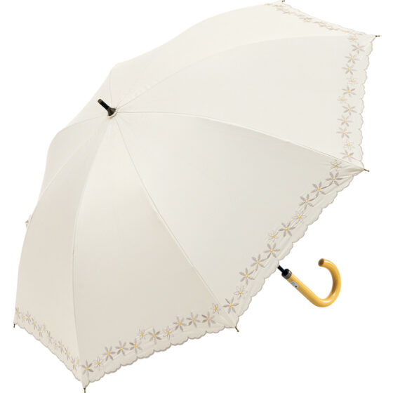 9056 S/L/F/P/R/O/B 50cm ショート 刺繍 サクラ骨 ブラックコーティング － スズラン／レース／スカラフラワー／シェルピコ／レインリリー／オリーブ／バード／イメージ05