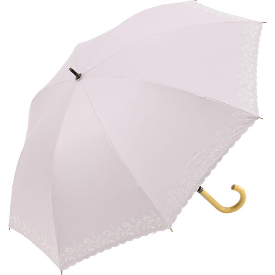 9056 S/L/F/P/R/O/B 50cm ショート 刺繍 サクラ骨 ブラックコーティング － スズラン／レース／スカラフラワー／シェルピコ／レインリリー／オリーブ／バード／イメージ06