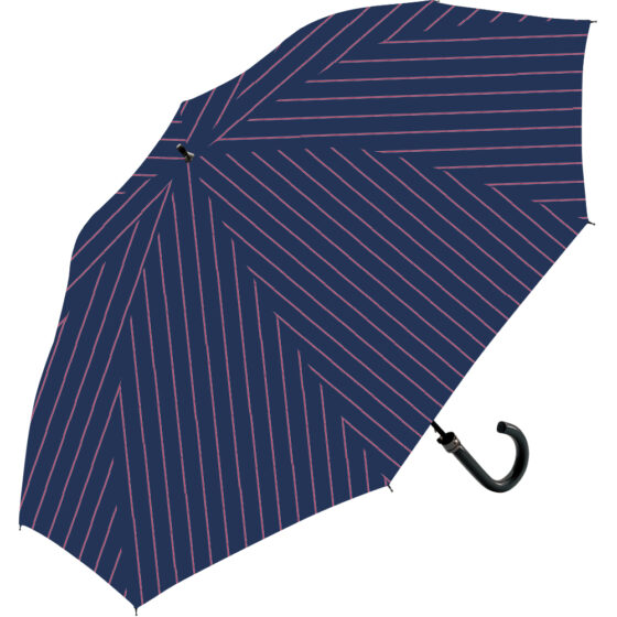 9276 60cm ミニ 耐風骨 ストライプ ブラックコーティング★★9286 70cm ジャンプ ストライプ ブラックコーティング／イメージ02